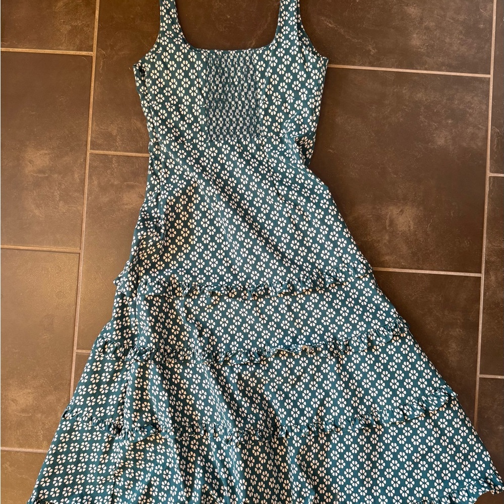 Anthropologie Square Neck Tiered Ruffle Dress - image 4